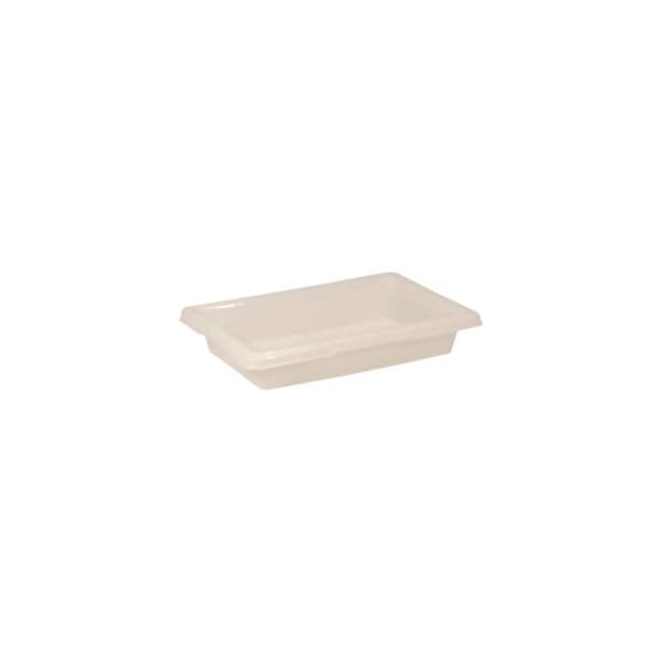 Rubbermaid Commercial Utility Storage Tote, 18 in L x 12 in W x 3-1/2 in H, White, 6 PK FG350700WHT - main